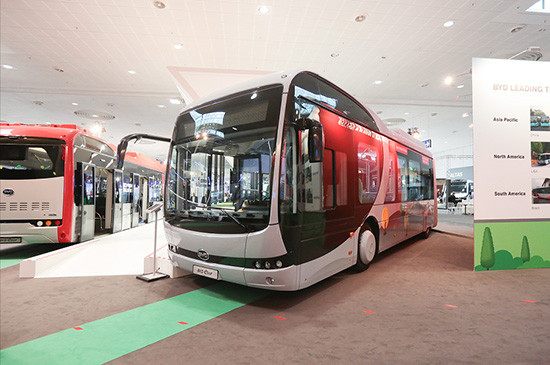 比亚迪，比亚迪电动巴士,比亚迪在德发布电动巴士，比亚迪模块化电动巴士
